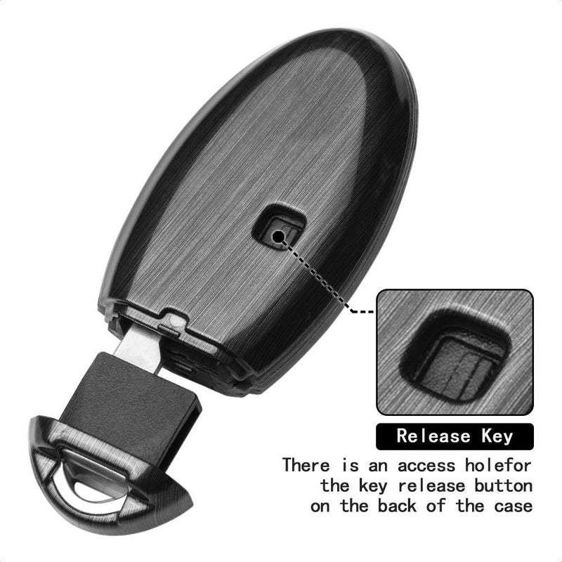 TANGSEN Key Fob Case Black Cover Compatible with Infiniti EX FX X G JX M Q Series Altima Coupe Armada GTR Maxima Murano Cross CABRIOLET Pathfinder Rogue SENTRA Versa 4 Button Keyless Entry Remote - Image 5